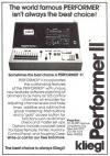 Advert: Performer II (Theatre Design and Technology, 1980)