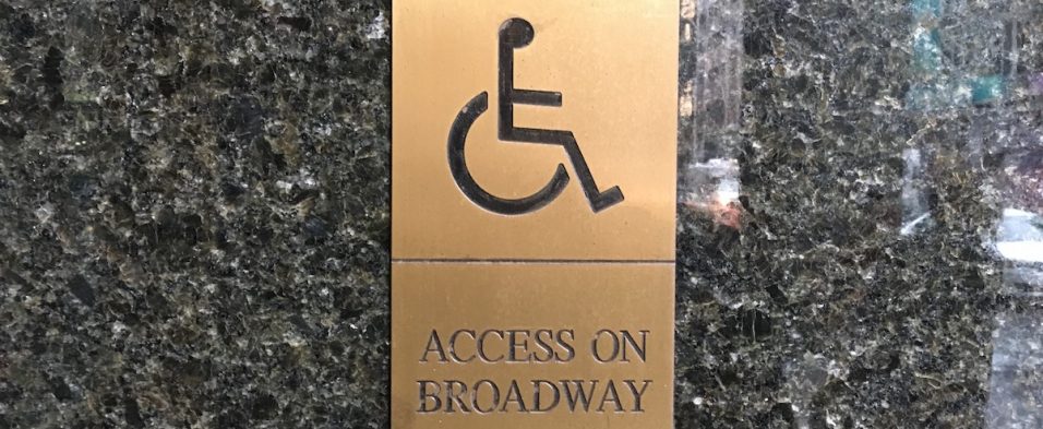 Access on Broadway sign (c) Theatrecrafts.com